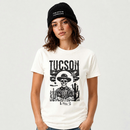 Arizona Tucson Cowboy Skull Retro Desert Western Shirt