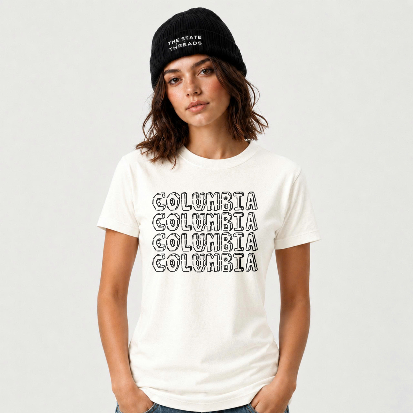 New York Columbia University Block Letter Campus Pride Shirt