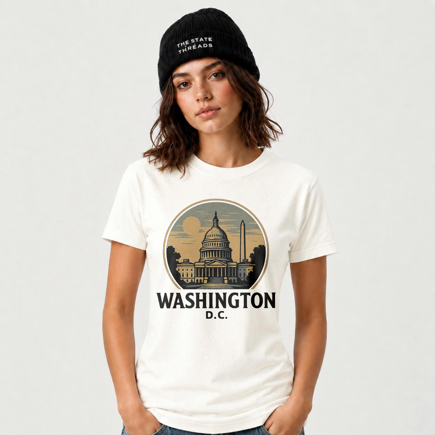 Washington DC Retro Capitol Building Monument Shirt