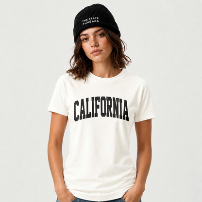 California Vintage Distressed Lettering State Pride Shirt