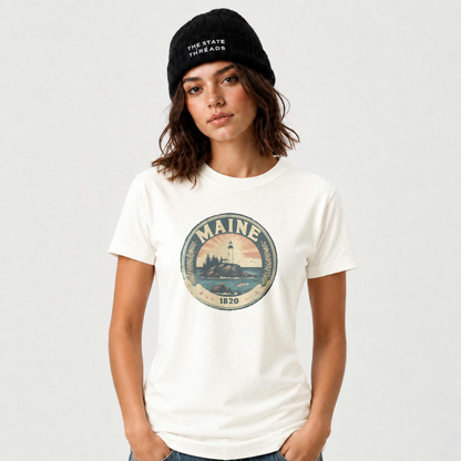 Maine Lighthouse Vintage Coastal Heritage Shirt