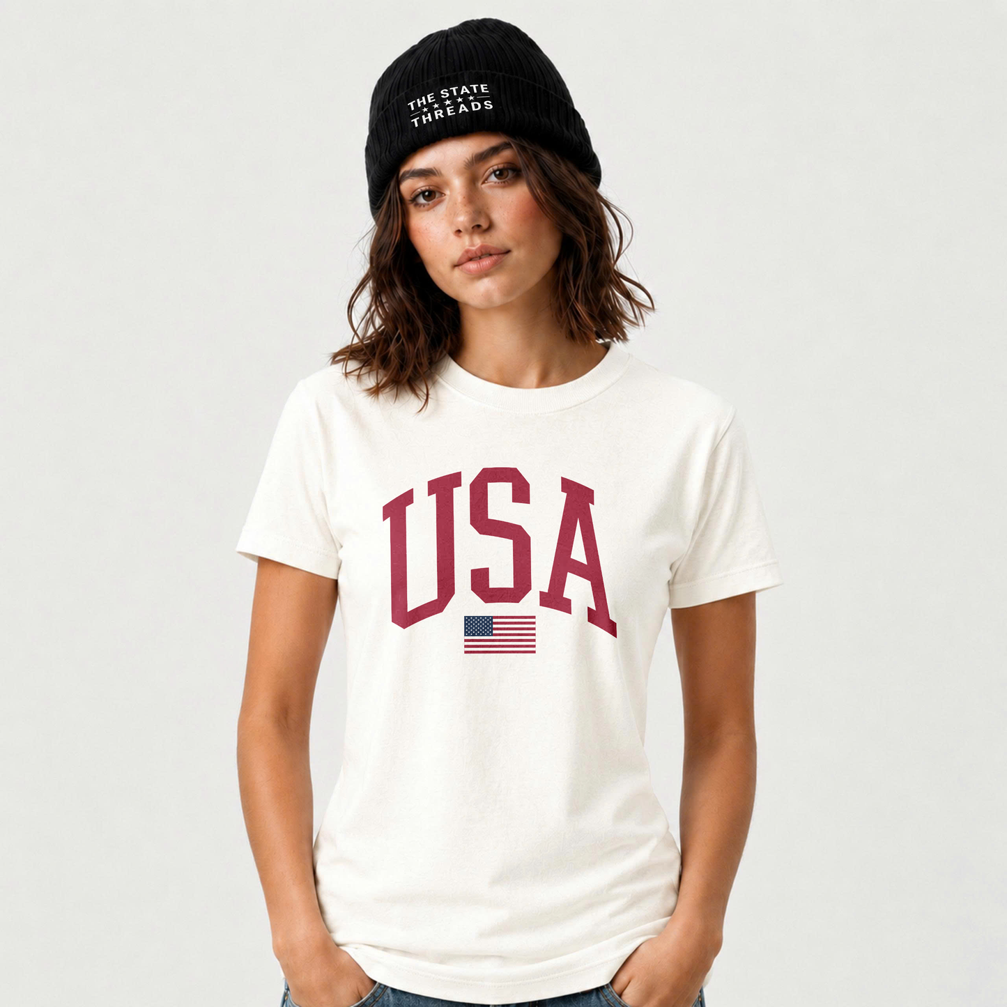 America Minimalist USA Flag Retro Patriotic Shirt