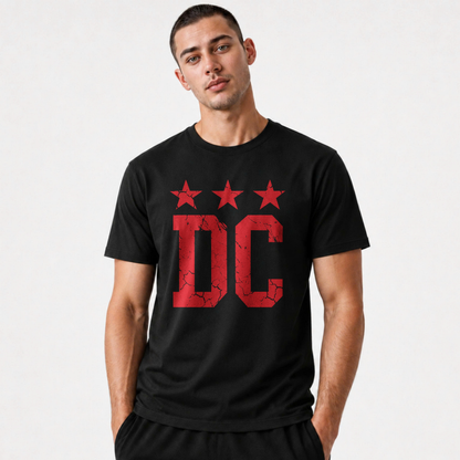 Washington DC Retro Distressed Star Flag Shirt