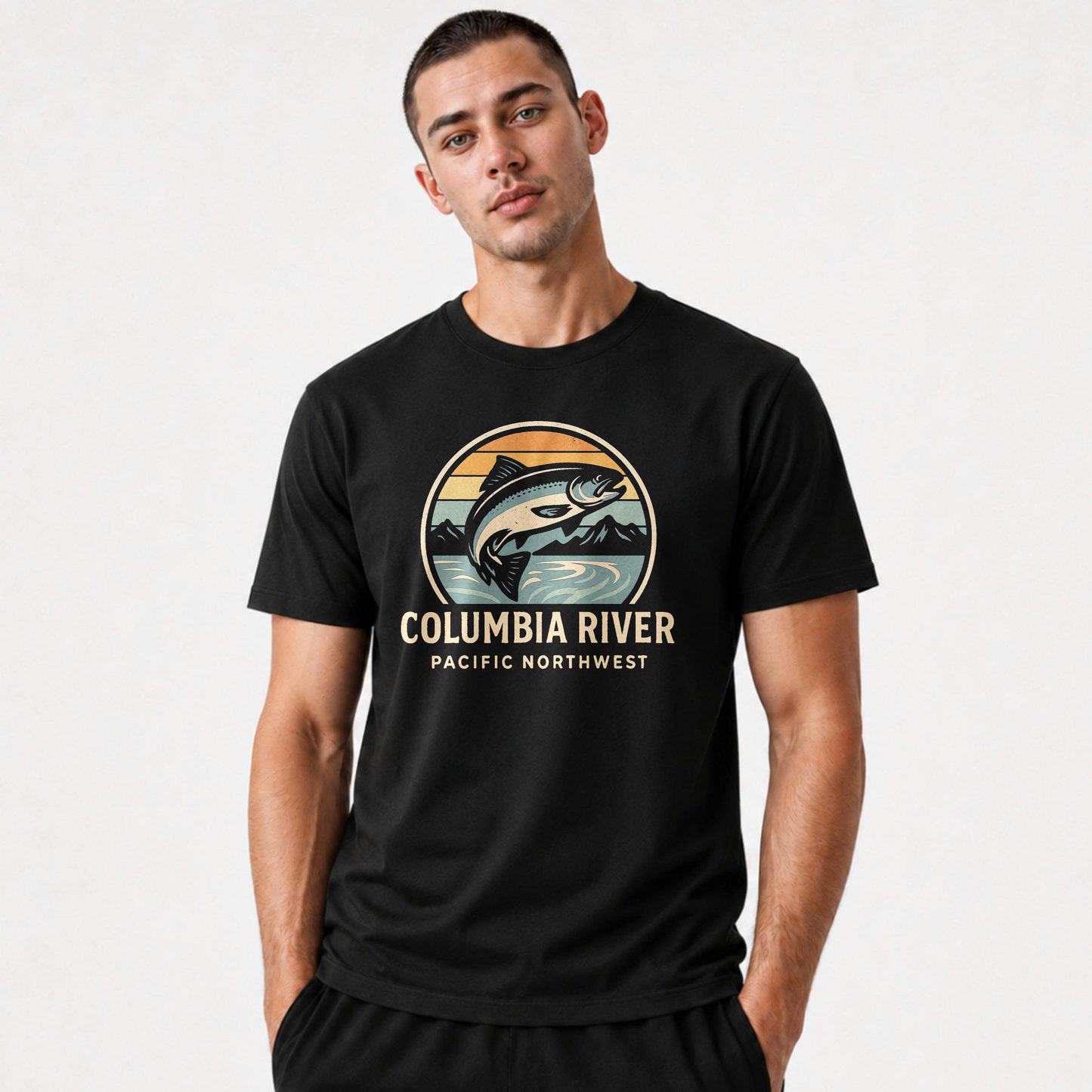 Washington DC Skyline American Flag Heritage Shirt