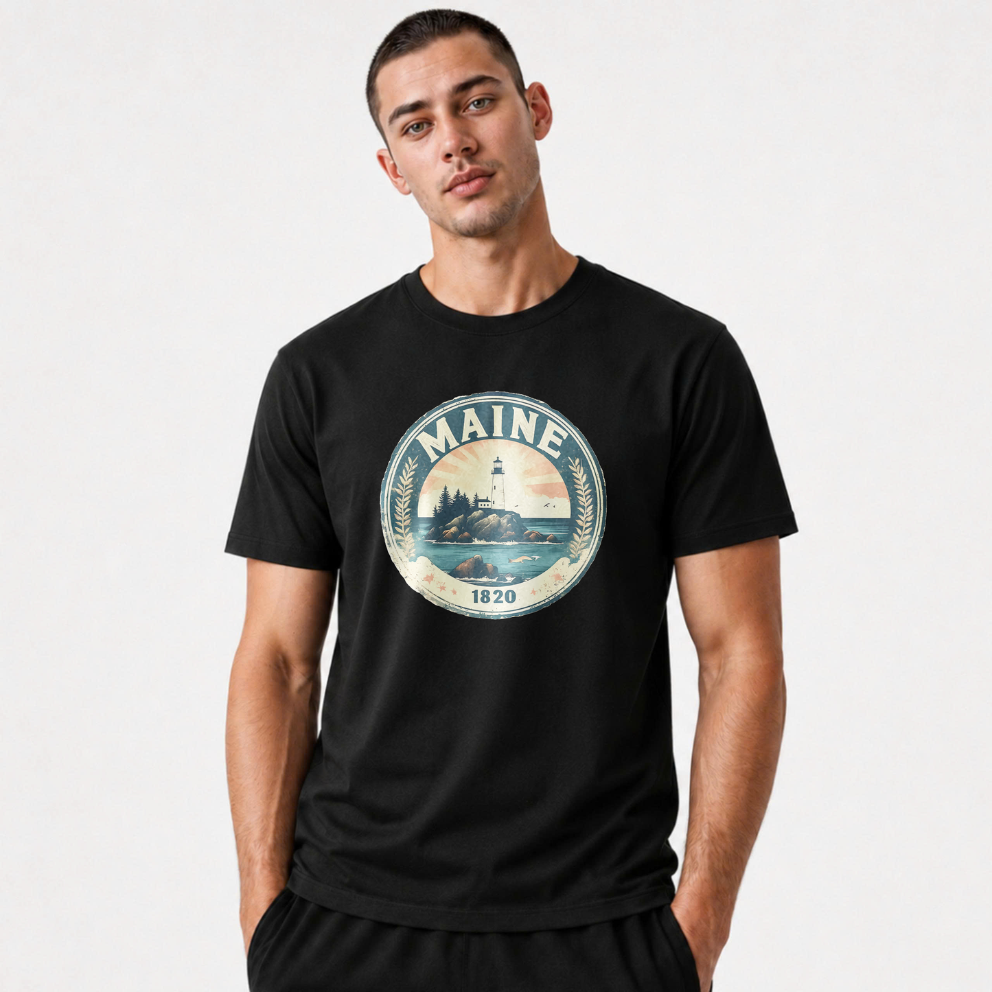 Maine Lighthouse 1820 Coastal Heritage Shirt