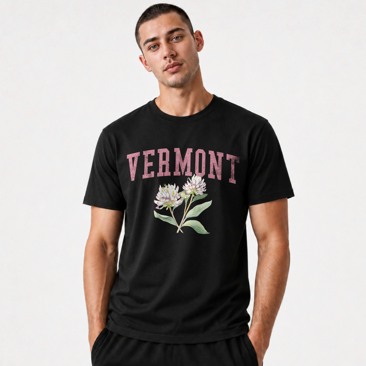 Vermont Red Clover State Flower Vintage Botanical Shirt