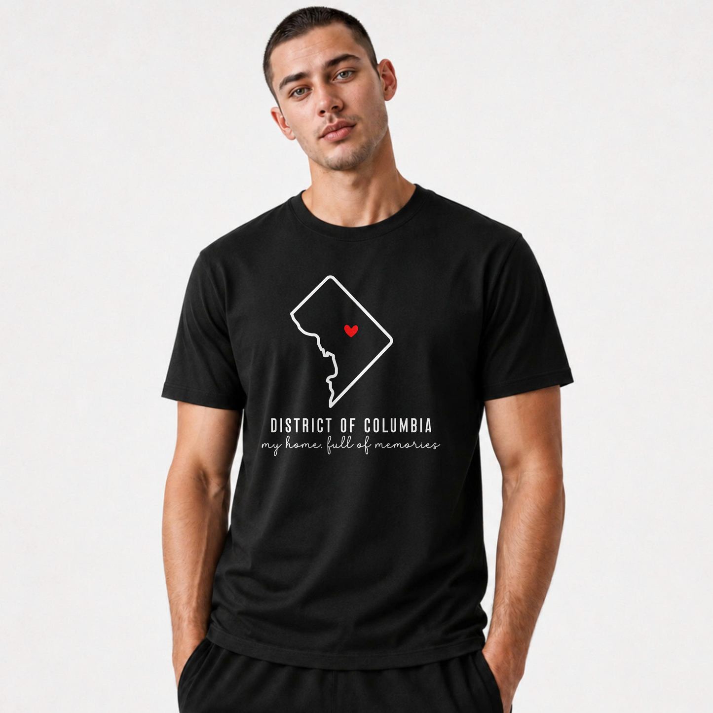 District of Columbia State Outline My Home Full of Memories Shirt