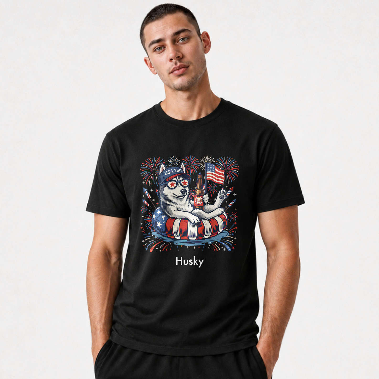 America 250 Patriotic Dogs July 4th Shirt
