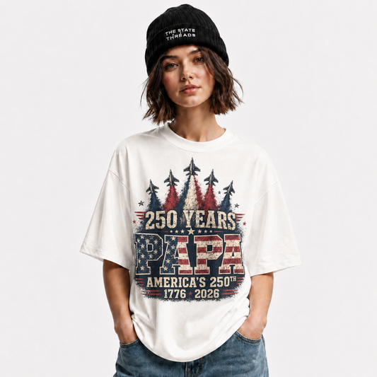 250 Years Papa America 1776 2026 Patriotic Shirt
