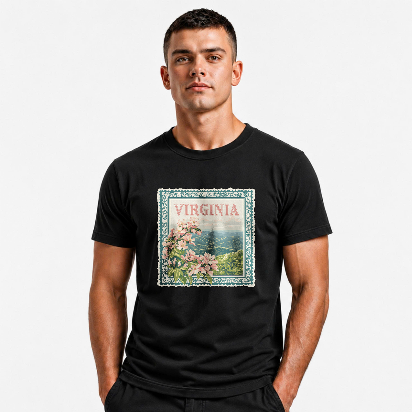 Virginia Floral Mountain Vista State Pride Shirt