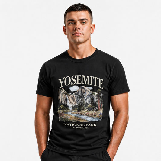 Yosemite National Park California Vintage Wildlife Bear Shirt