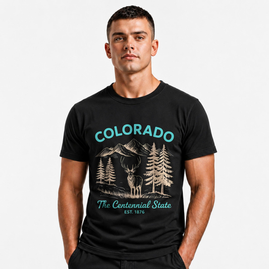 Colorado Centennial State Vintage Deer Nature Shirt