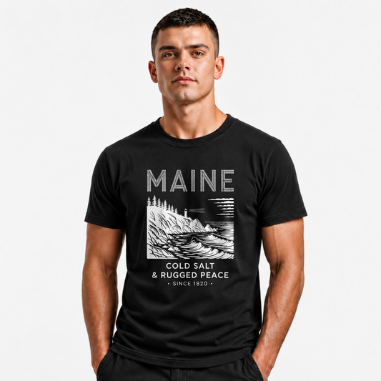 Maine Cold Salt Rugged Peace Vintage Shirt