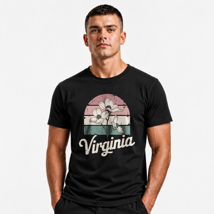 Virginia Dogwood Flower Retro State Pride Shirt