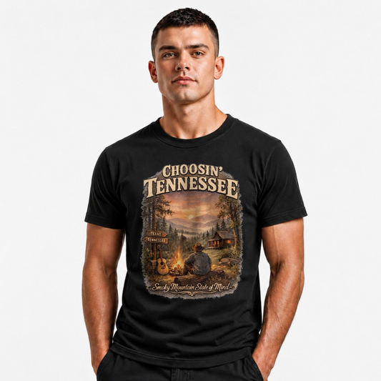 Tennessee Smoky Mountains Campfire Cabin Nature Shirt