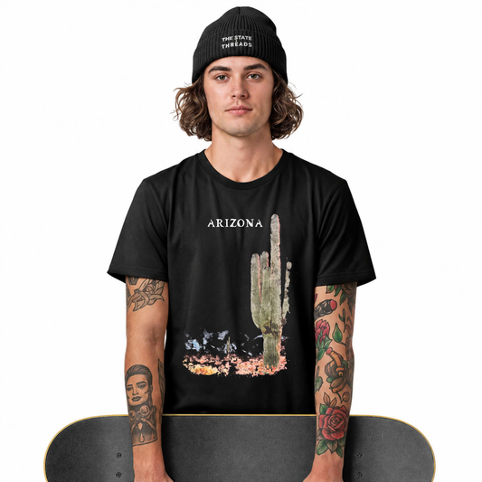 Arizona Saguaro Cactus Desert Watercolor Landscape Shirt