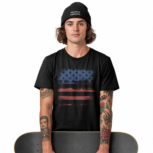 America Grunge USA Flag Distressed Patriotic Shirt