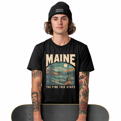 Maine Pine Tree State Vintage Nature Shirt