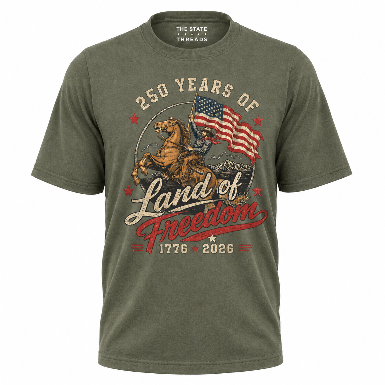 America 250 Years Land of Freedom Cowboy Shirt