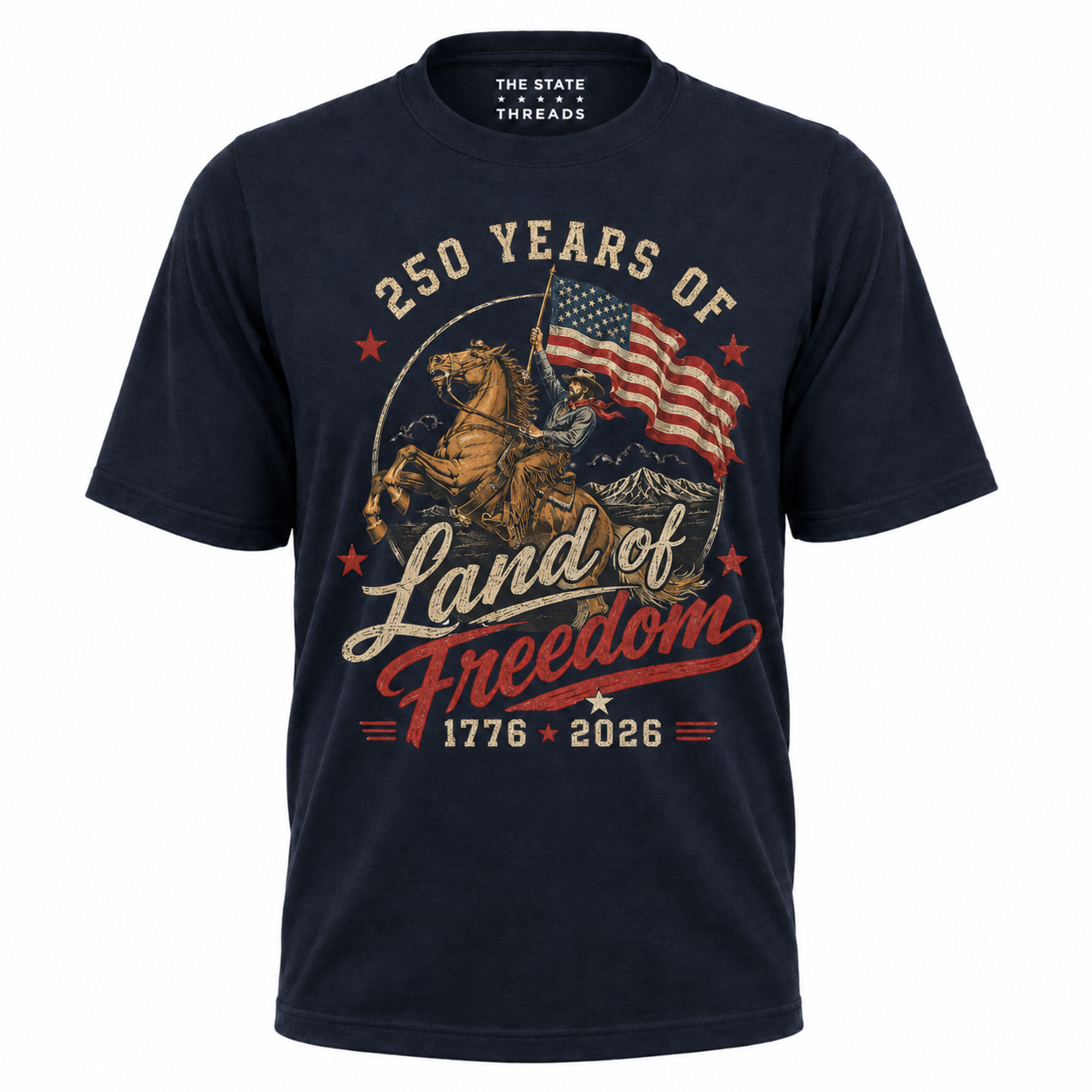 America 250 Years Land of Freedom Cowboy Shirt