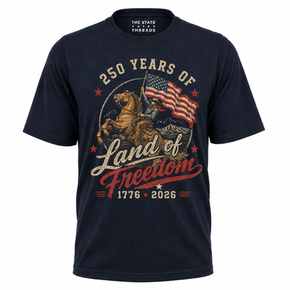 America 250 Years Land of Freedom Cowboy Shirt