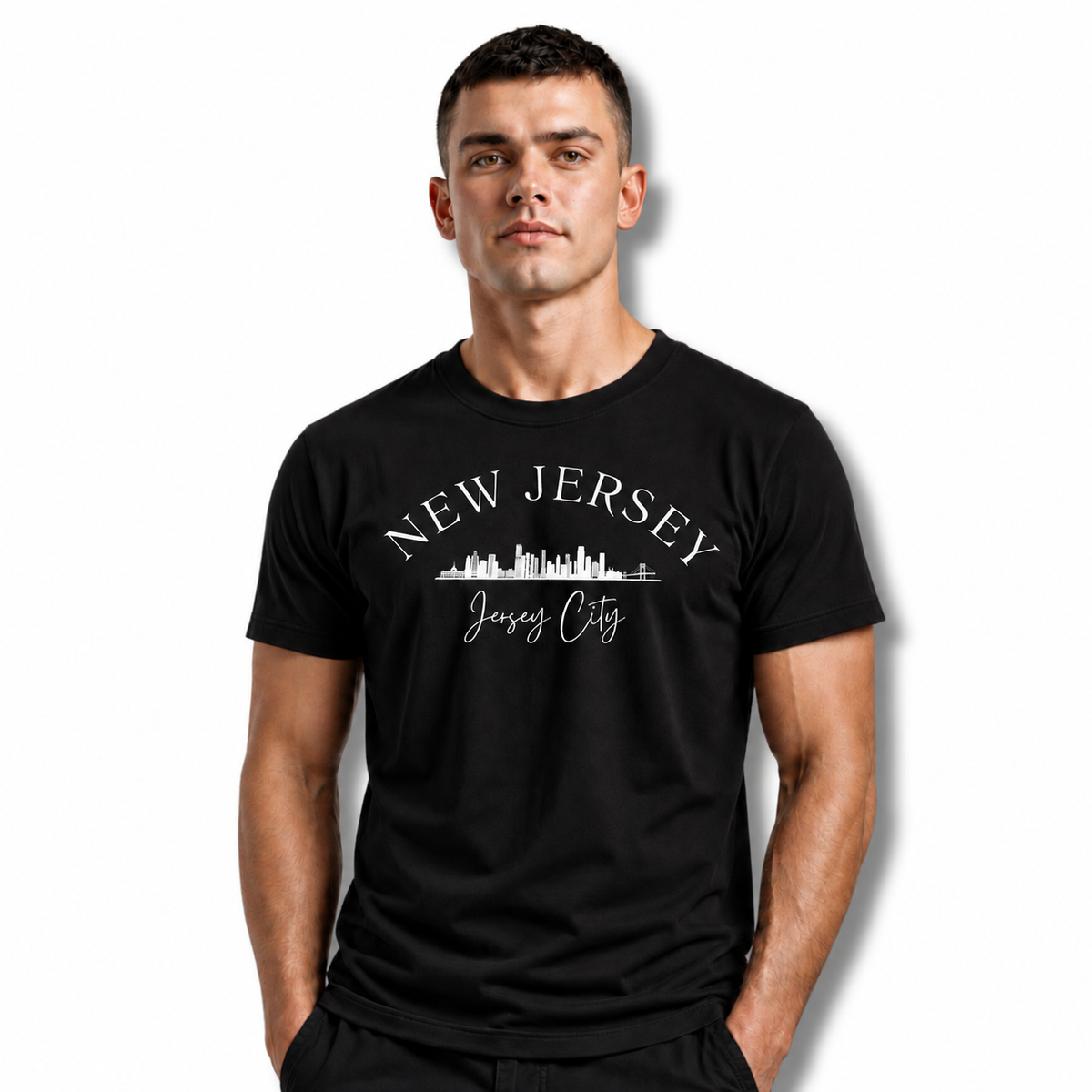 New Jersey Jersey City Skyline Urban Graphic Shirt