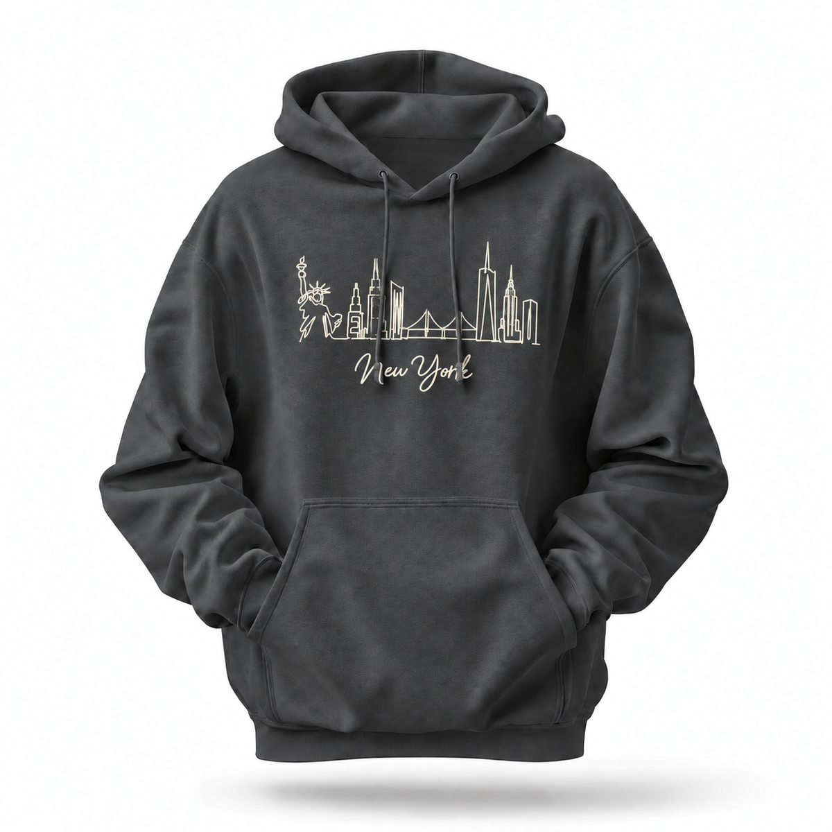 New York Minimalist Skyline Script Hoodie