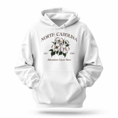North Carolina Dogwood Floral Est. 1789 Hoodie