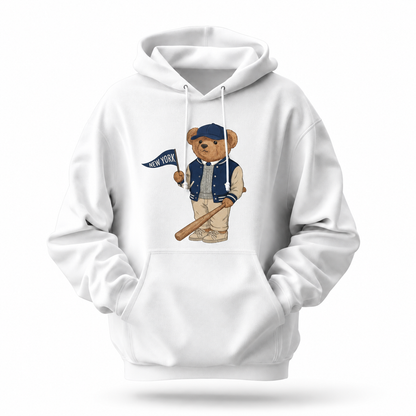 New York Collegiate Baseball Bear Hoodie