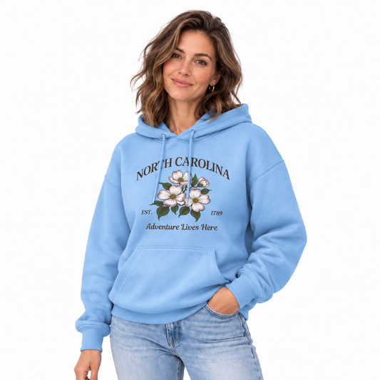 North Carolina Dogwood Floral Est. 1789 Hoodie