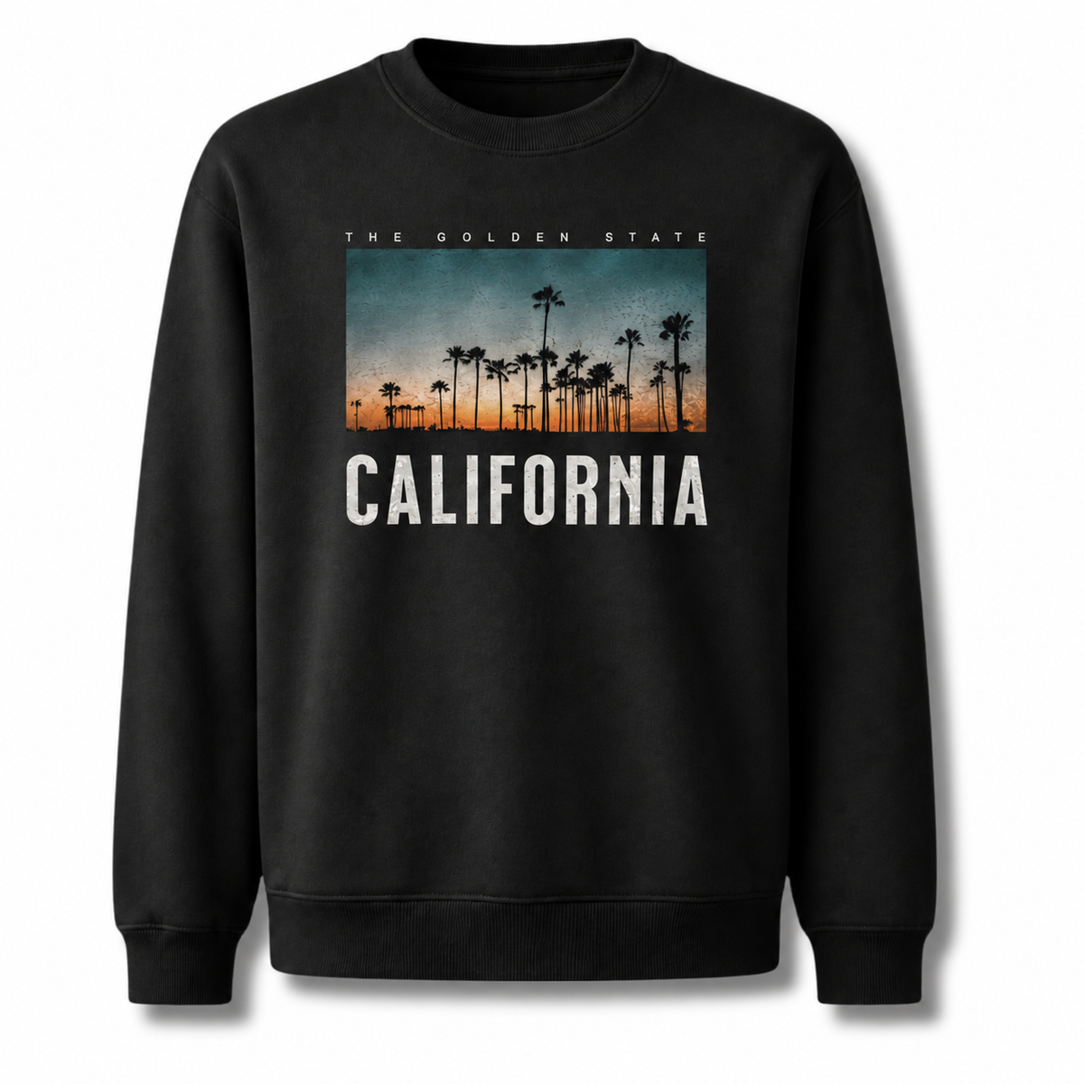 California The Golden State Palm Trees Sunset Sweatshirt