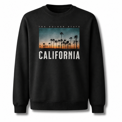 California The Golden State Palm Trees Sunset Sweatshirt