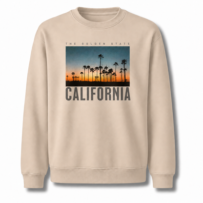 California The Golden State Palm Trees Sunset Sweatshirt