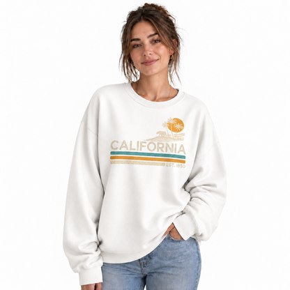 California Sunset Palm Trees Est. 1850 Sweatshirt