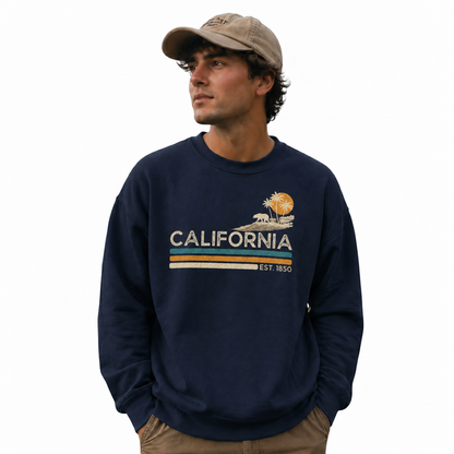 California Sunset Palm Trees Est. 1850 Sweatshirt