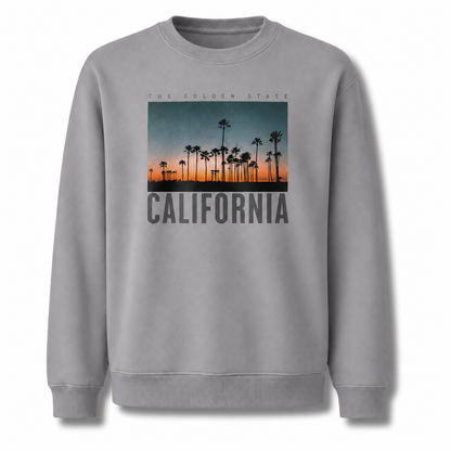 California The Golden State Palm Trees Sunset Sweatshirt