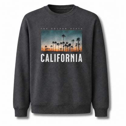 California The Golden State Palm Trees Sunset Sweatshirt