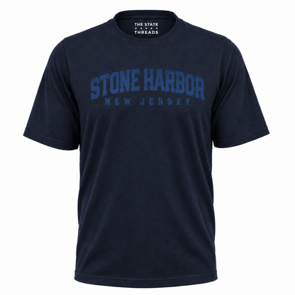 Stone Harbor New Jersey Retro College Athletic Shirt