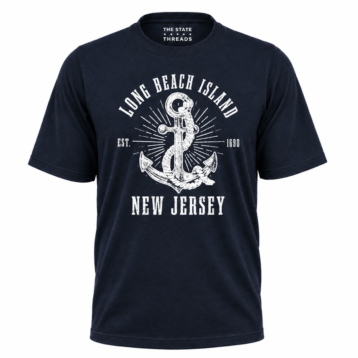 Long Beach Island New Jersey Anchor Nautical Shirt