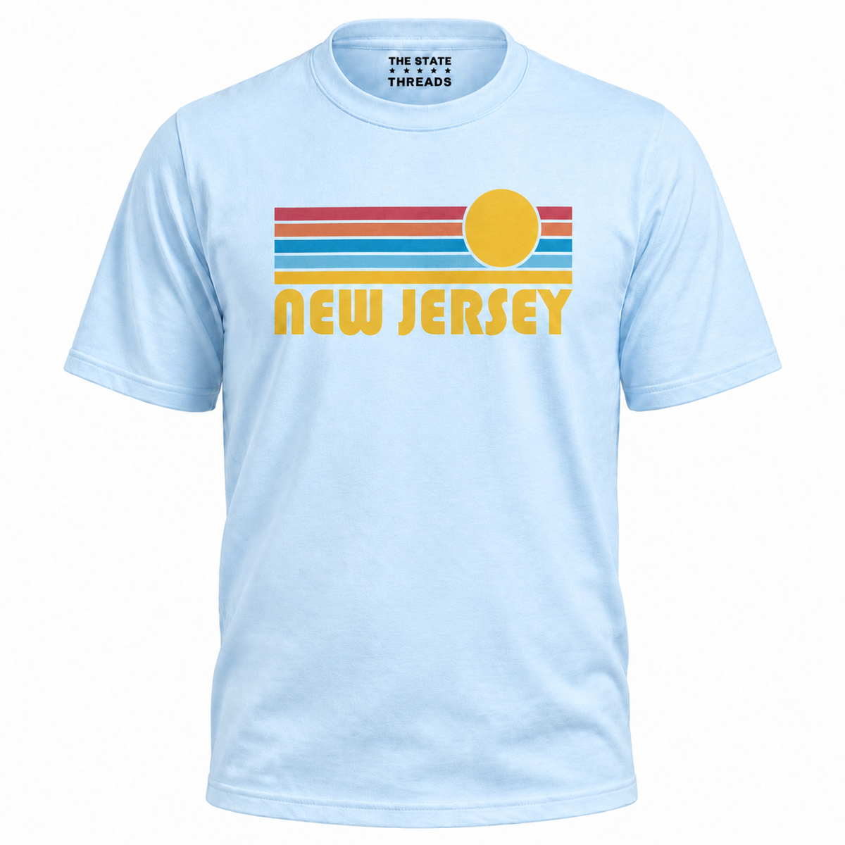 New Jersey Retro Sunset Vintage Stripes Black Shirt