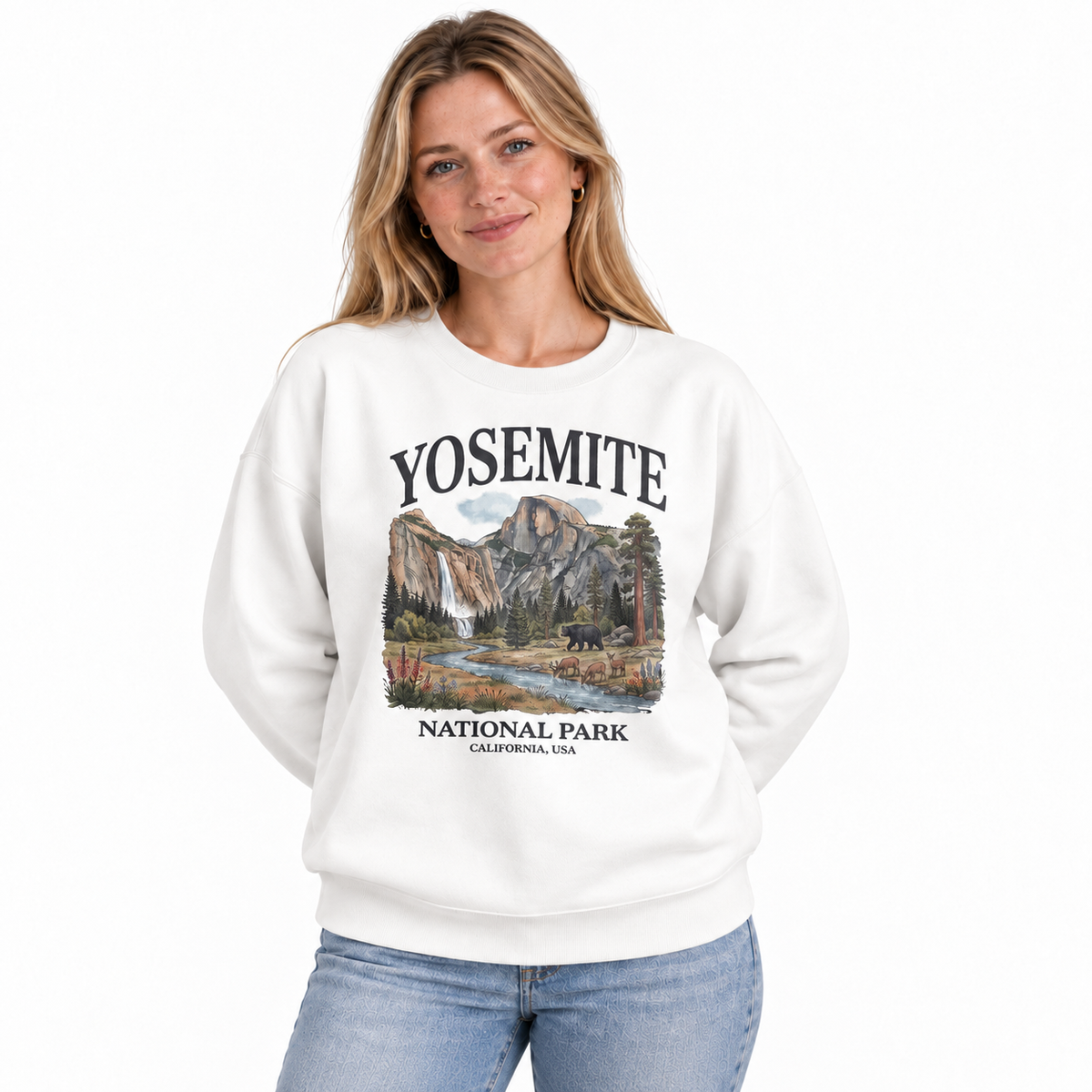 Yosemite National Park California Nature Vintage Sweatshirt