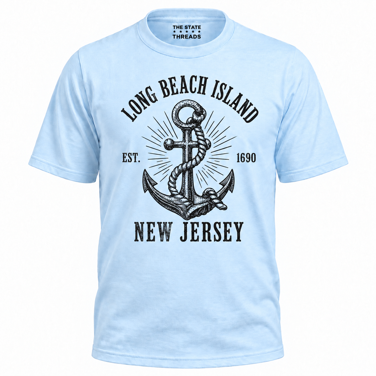 Long Beach Island New Jersey Anchor Nautical Shirt