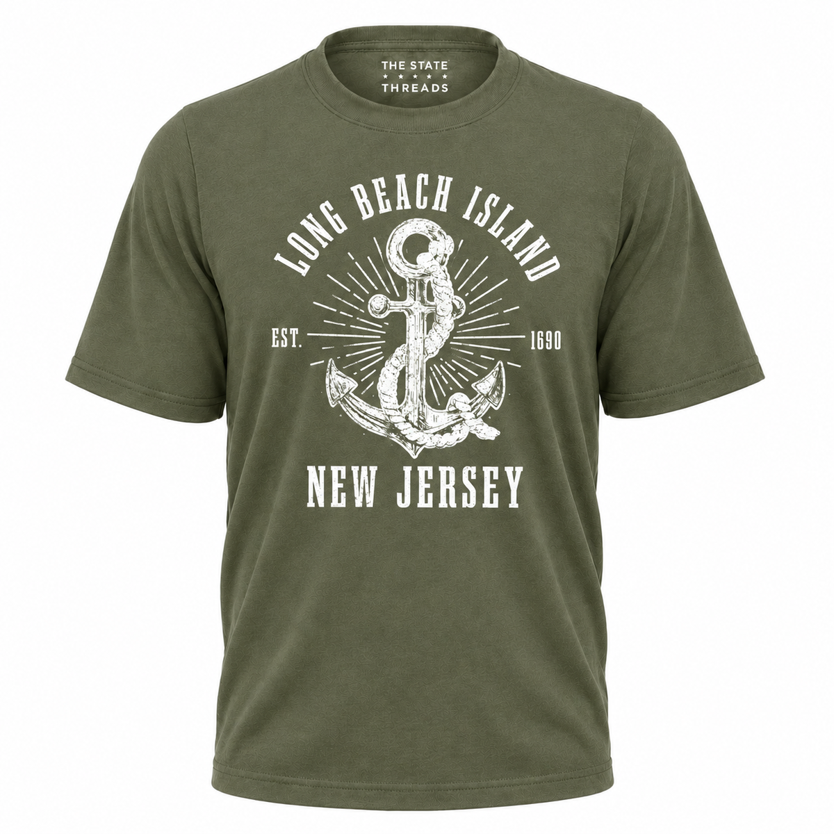 Long Beach Island New Jersey Anchor Nautical Shirt