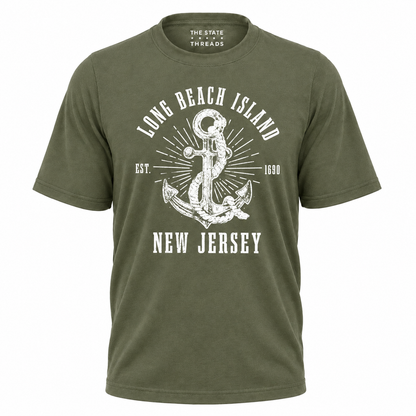 Long Beach Island New Jersey Anchor Nautical Shirt