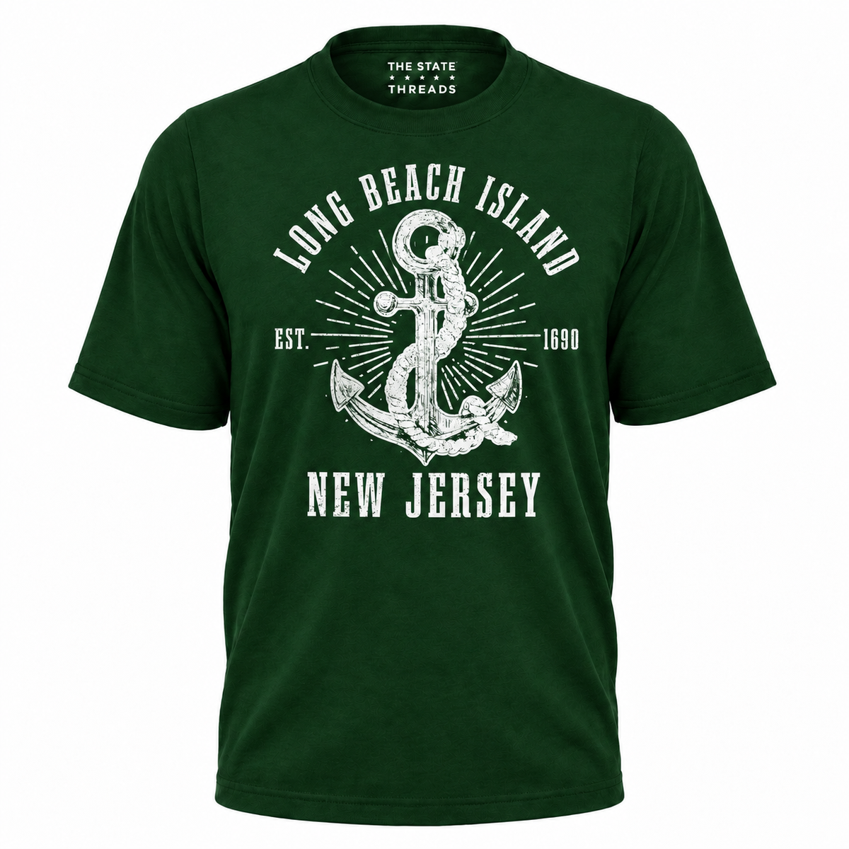 Long Beach Island New Jersey Anchor Nautical Shirt