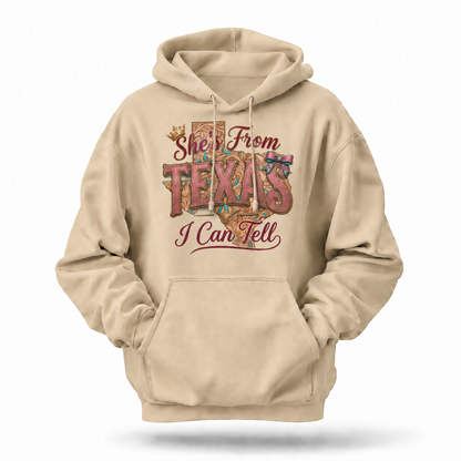 She's From Texas I Can Tell Cowgirl Hoodie
