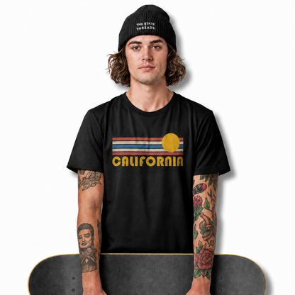 California Retro Sunset Stripe Shirt