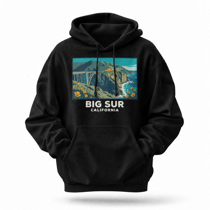 Big Sur California Bixby Bridge Poppy Coast Hoodie
