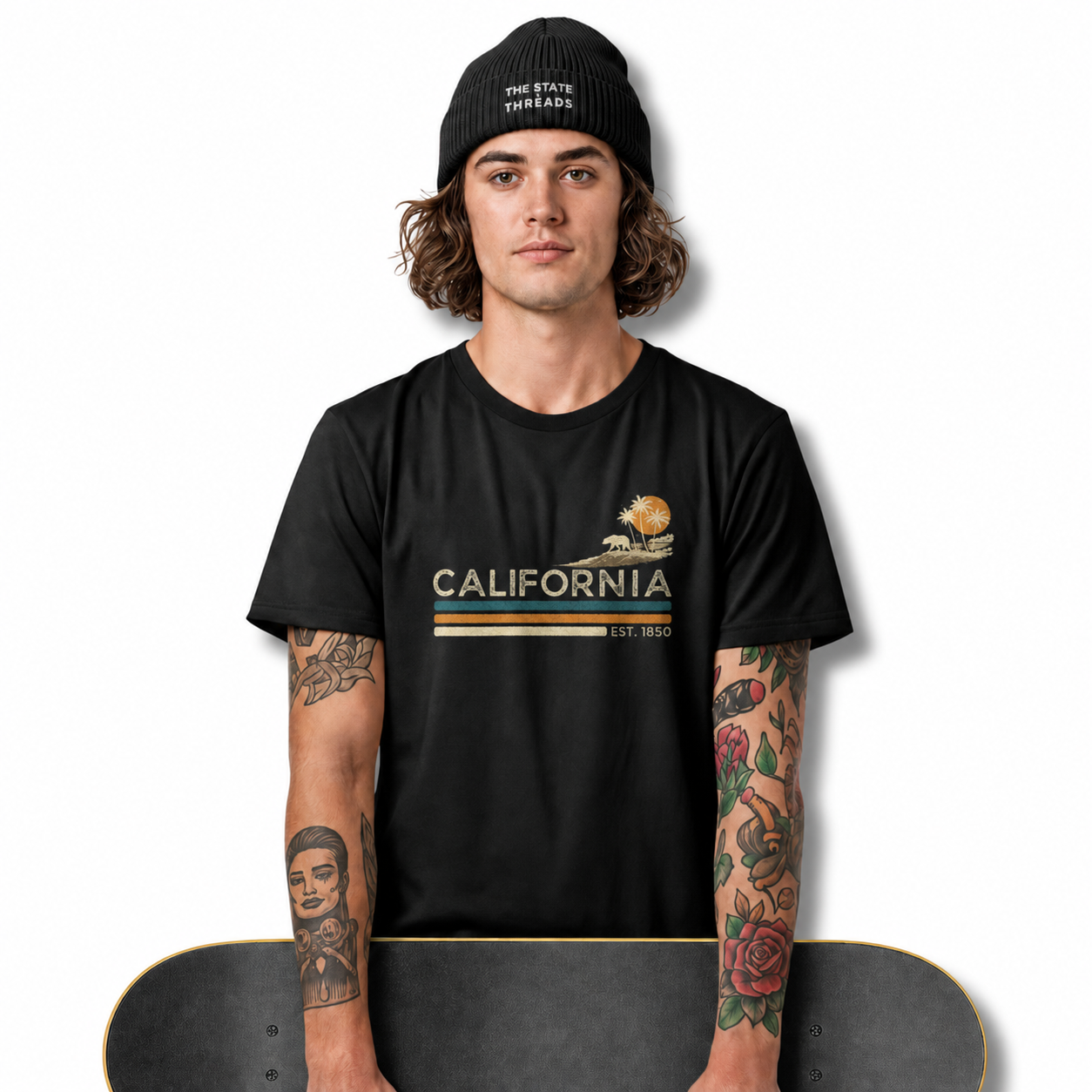 California Bear Palm Tree Sunset Shirt