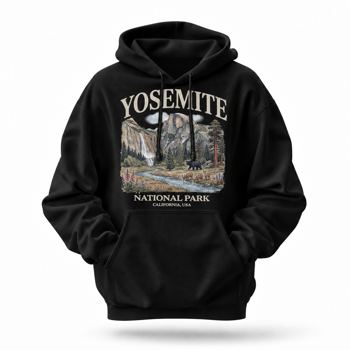 Yosemite National Park California Half Dome Vintage Hoodie